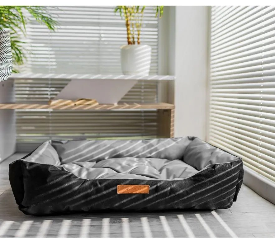 Pelech pre psov MILO - prešívaný - šedý/čierny