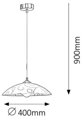 Rabalux 3856 - Luster HARMONY LUX 1xE27/60W/230V