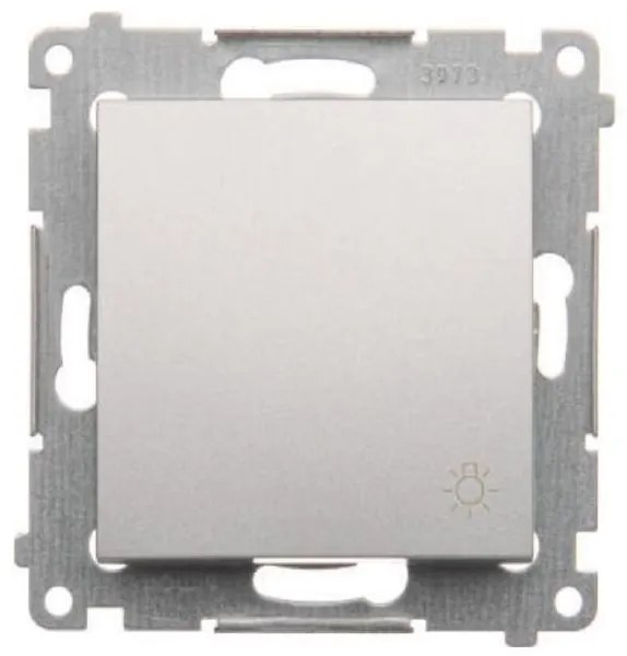 DS1/43 Vypínač svetla strieborný mat