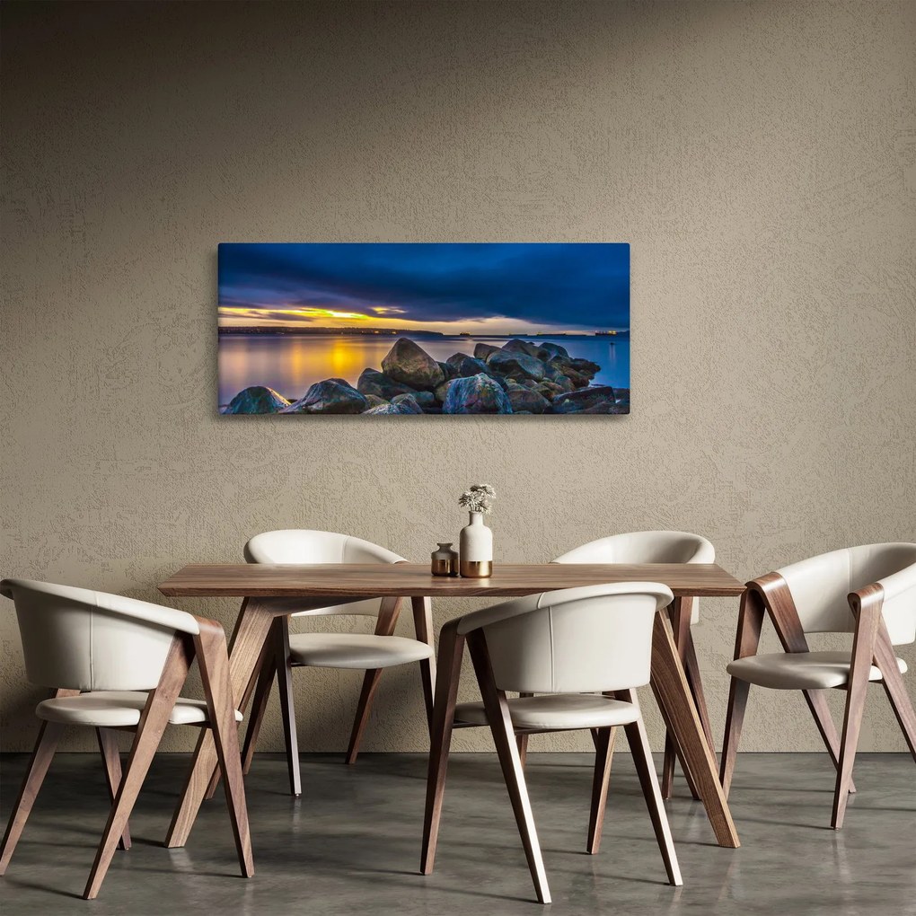 Obraz - Mraky nad vodou (120x50 cm)