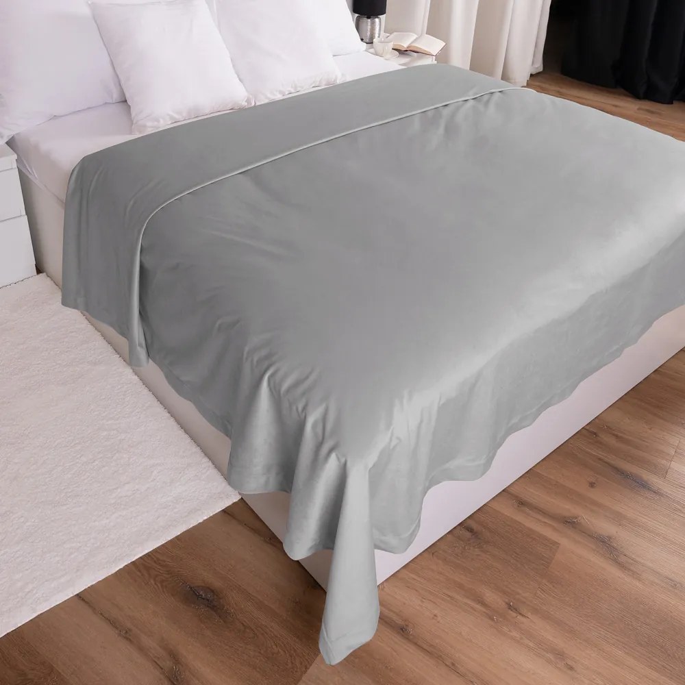 Biante Zamatový prehoz na posteľ Velvet Prémium SVP-039 Sivý Na mieru