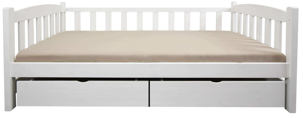 Wilsondo Detská posteľ so zábranou Oľga 2 - biela Rozmer: 180x80