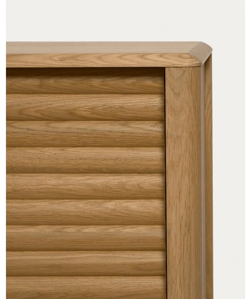Nízka komoda v dekore duba v prírodnej farbe 200x86 cm Lenon – Kave Home