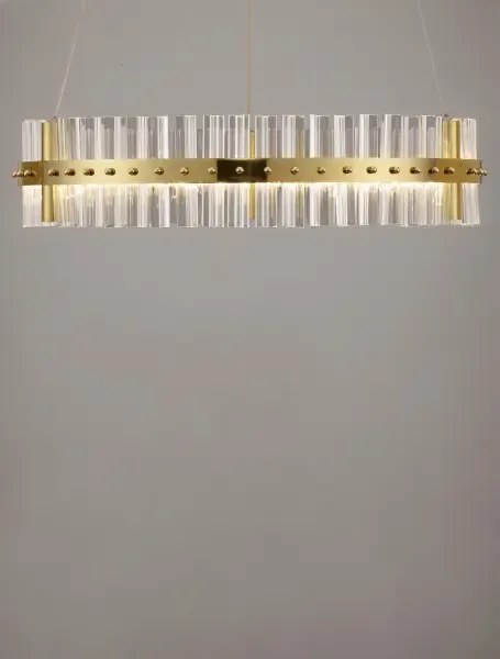 LED stmievateľný platinum zlatý moderný luster Kezo-60