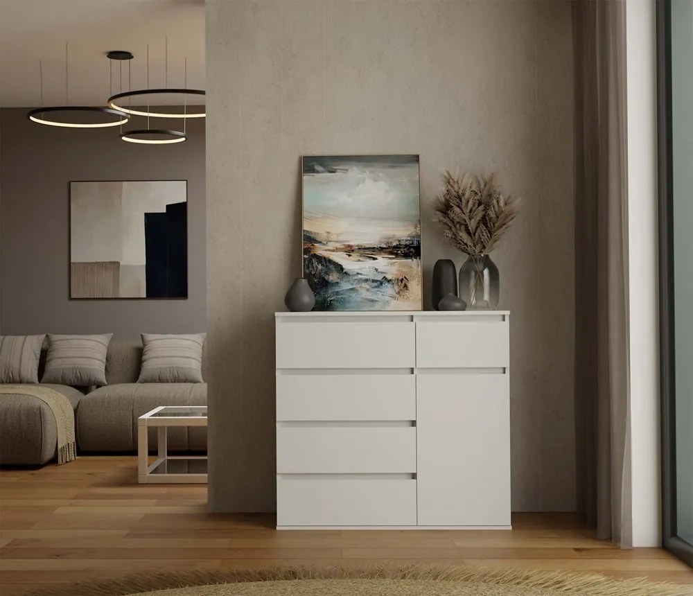 Komoda Malwa 1D5S 100 cm biela