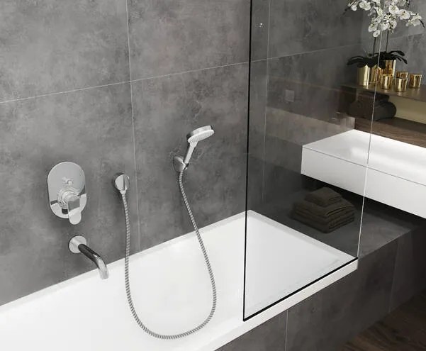 Hansgrohe Vernis Blend, vaňová batéria pod omietku s telesom, chrómová, HAN-71473000