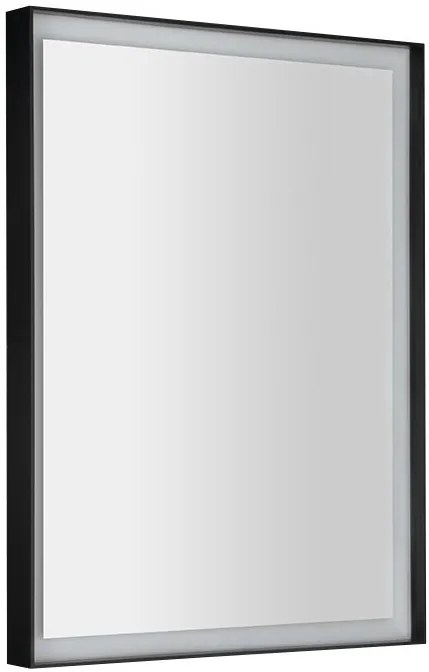 Sapho Sapho, SORT LED podsvietené zrkadlo 600x800mmm, čierna mat, ST080