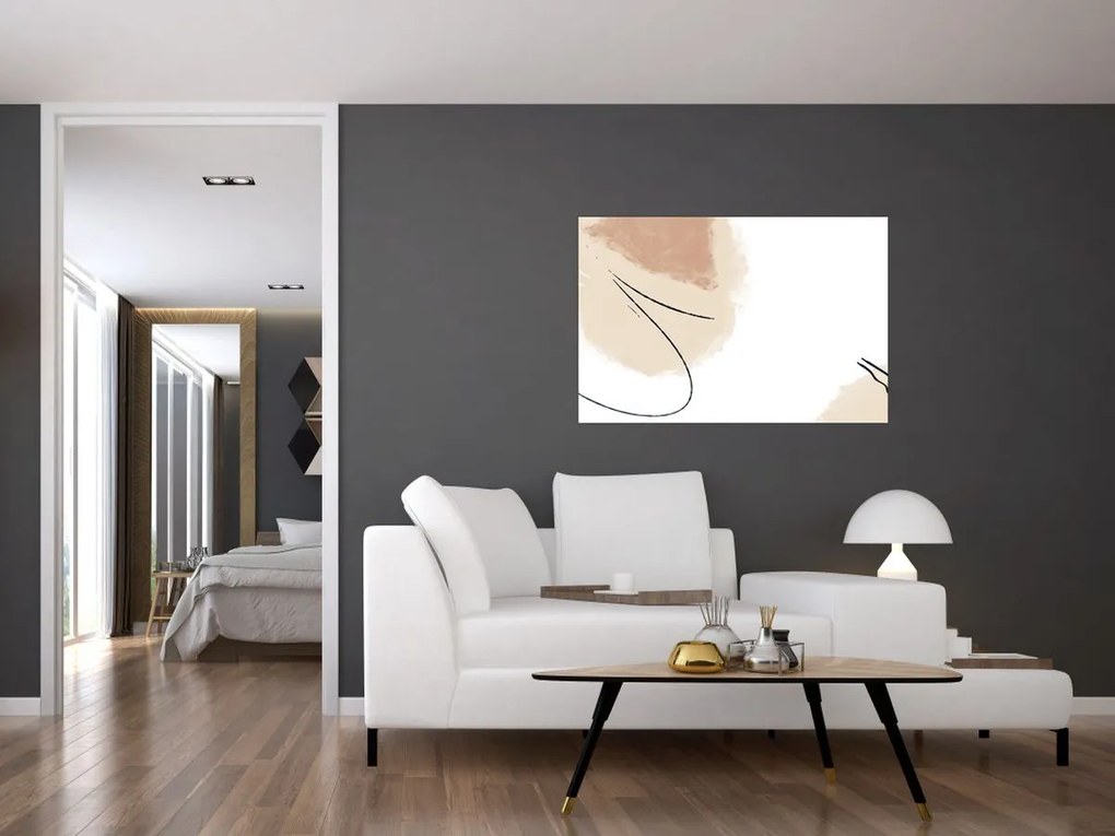 Obraz - Biela abstrakcia (90x60 cm)