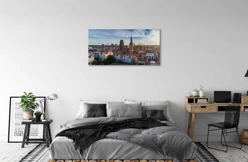 Obraz na plátne Gdańsk Panorama kostol 125x50 cm