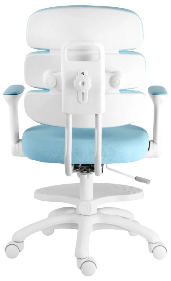 Detská rastúca stolička Neoseat KIDDY THREE — látka, prateľný poťah, modrá
