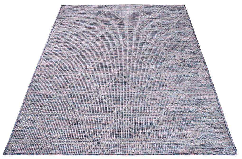 Dekorstudio Šnurkový koberec PALM 3073 - ružovomodrý Rozmer koberca: 80x150cm