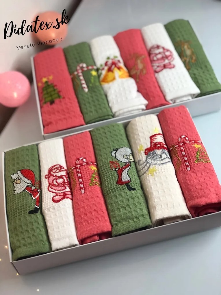 Kuchynské utierky Vianočné set 6 ks