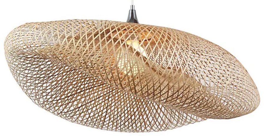 Zambelis 19103 - Luster na lanku 1xE27/40W/230V bambus/béžová