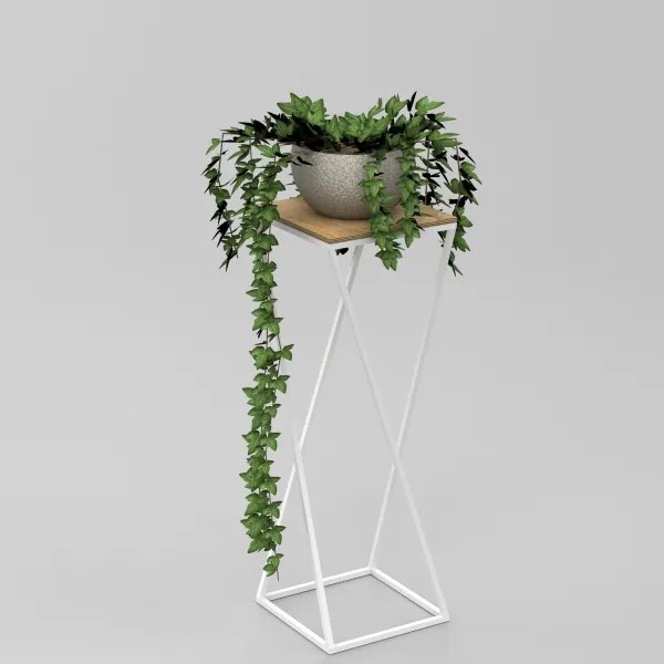 Stojan na kvety 70x24 cm biela