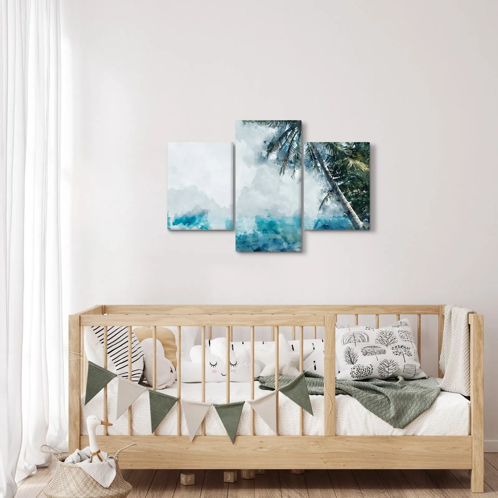 Obraz palmy nad morom (90x60 cm)