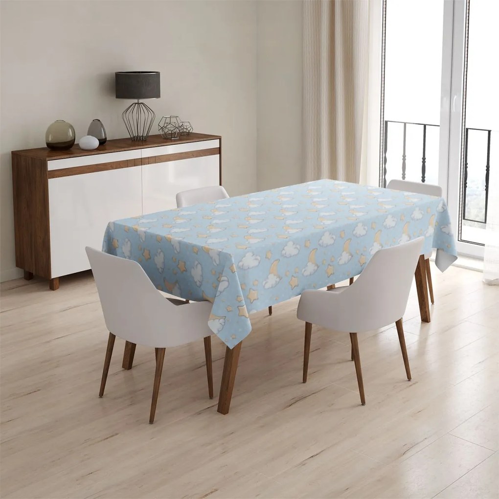 Sablio Obrus Mesiačiky, hviezdičky a obláčiky - 130x130 cm