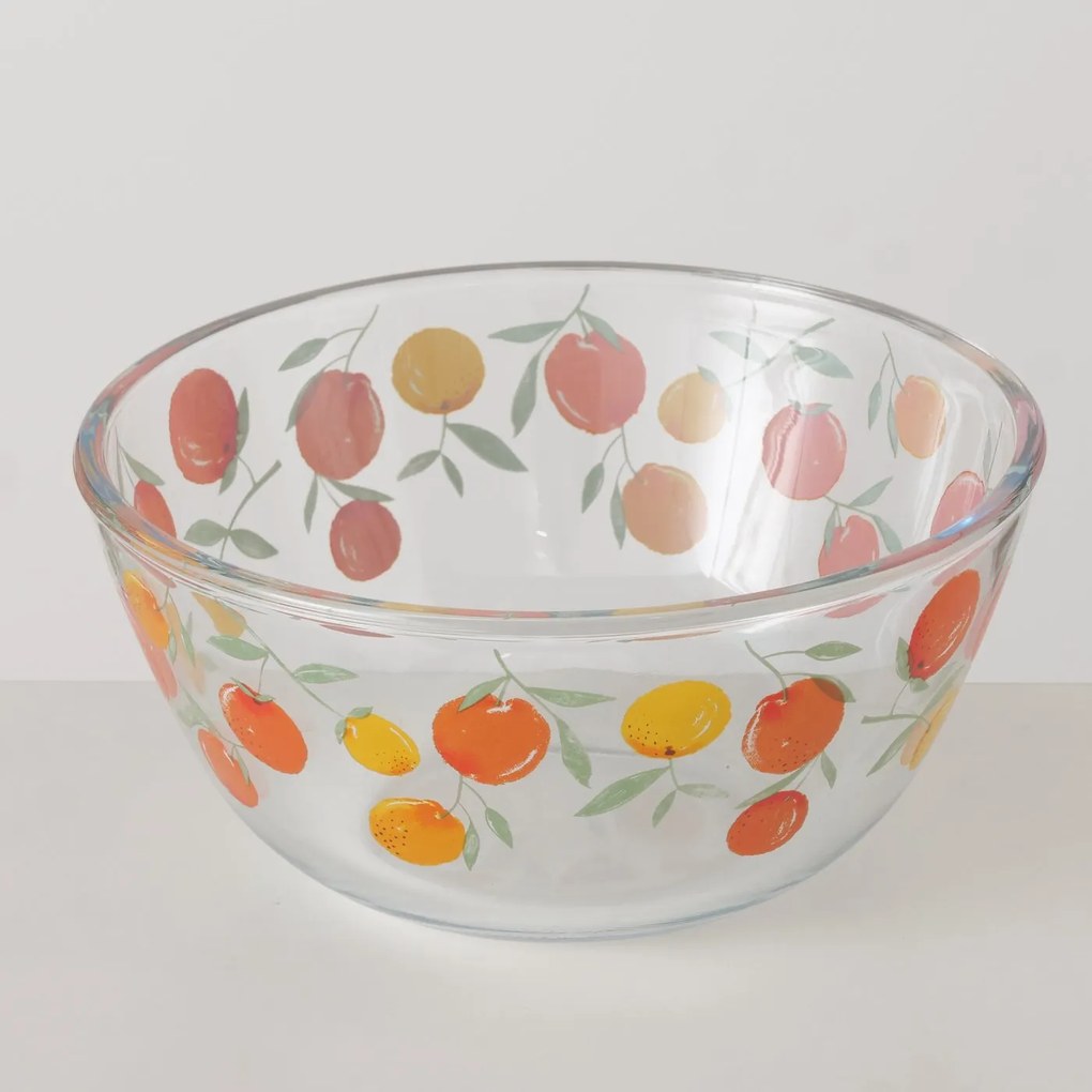 Sklenená misa s poklopom Fruits