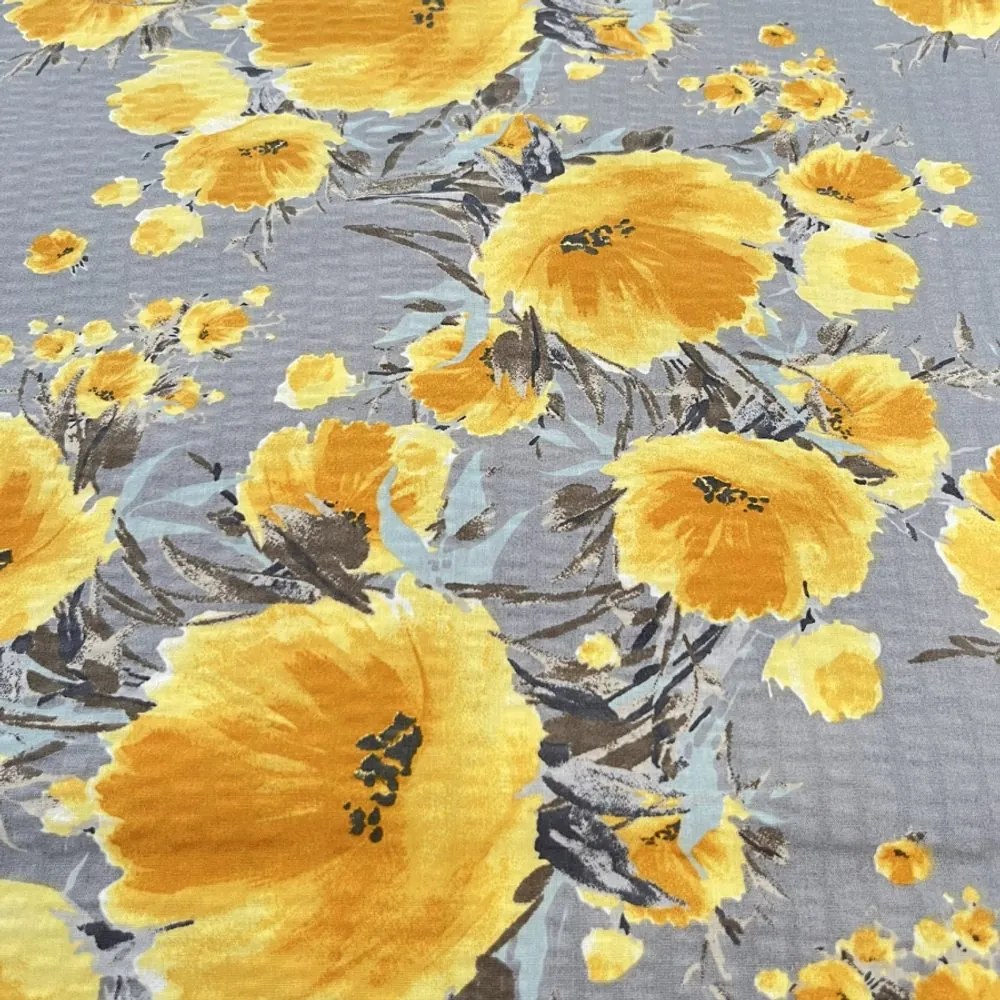 Polášek Krepové obliečky Drobné kvietky - Červená / béžová | 70 x 90 cm