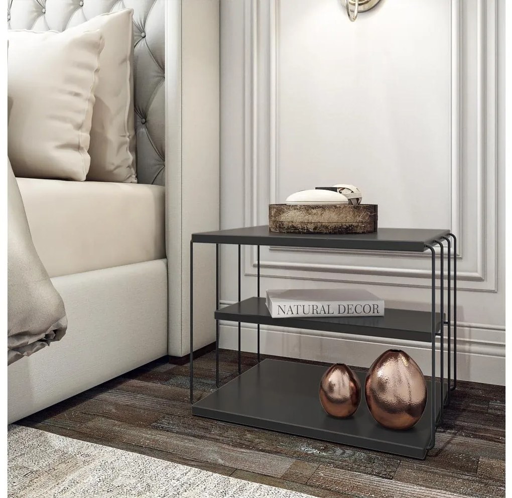 Odkladací stolík LIFON 40x50 cm antracit