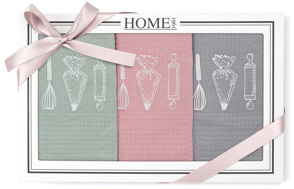 KUCHYNSKÉ UTIERKY HOME13 SADA 3 KS 50X70 CM VZOROVANÉ