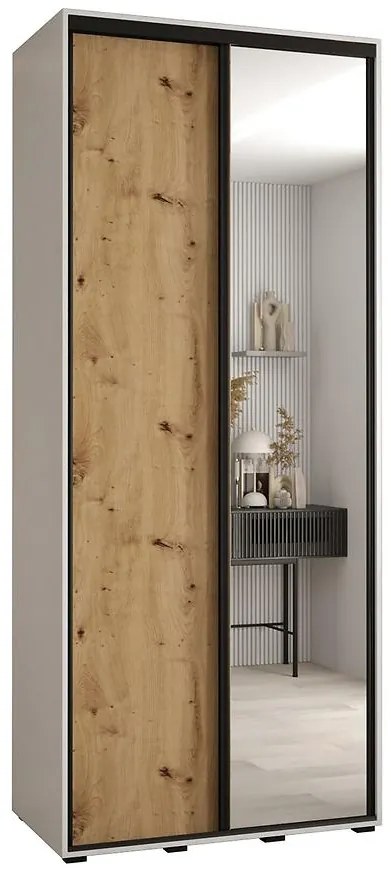 Skriňa 45 Canaris 3 110 biela/artisan/čierna