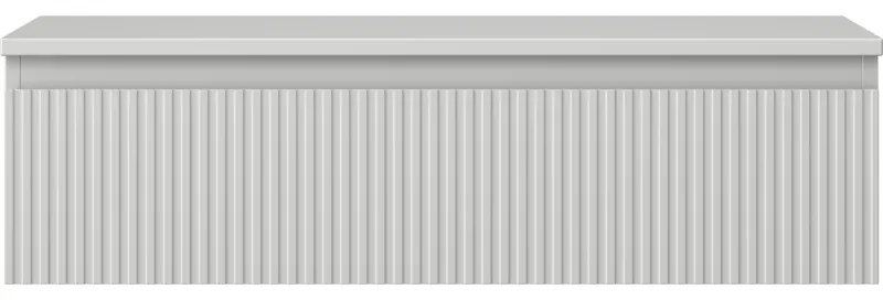 Mexen Rivel, kúpeľňová skrinka 90 cm s pracovnou doskou, 1 zásuvka, drážkovaná, matná sivá, 91A20-09023-1-BFC62