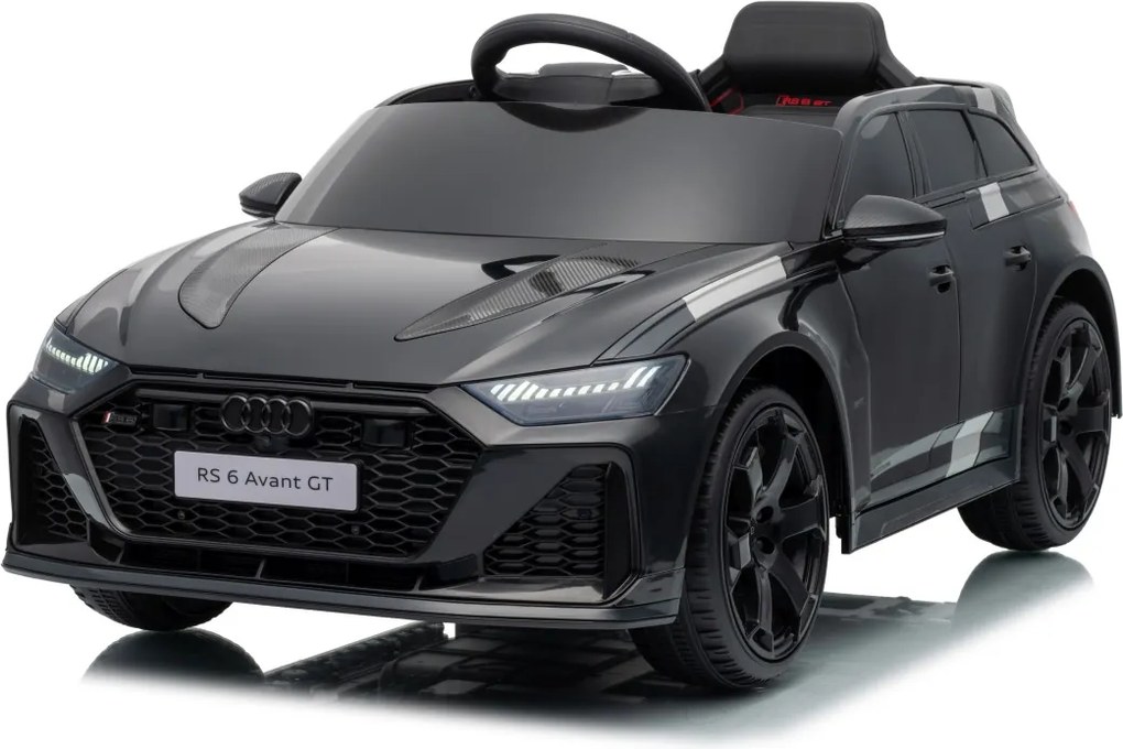 Detské elektrické autíčko Audi RS6 Avant GT čierne