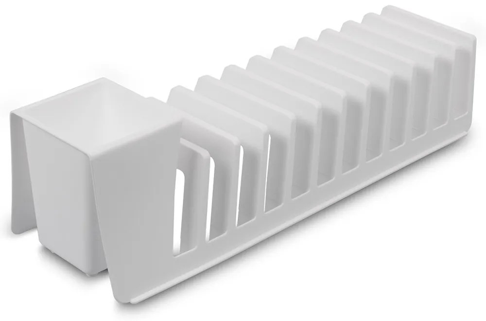 ALTOM Malý odkvapkávač na riad, až na 12 tanierov + príbory, biely