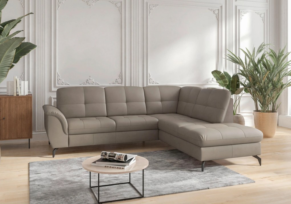 XXXLutz ROHOVÁ SEDAČKA, textil, koža, sivá Sit & More - Sedačky - 000144016379
