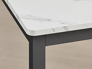 Jedálenský set Vasagle Viant mramorový/čierny