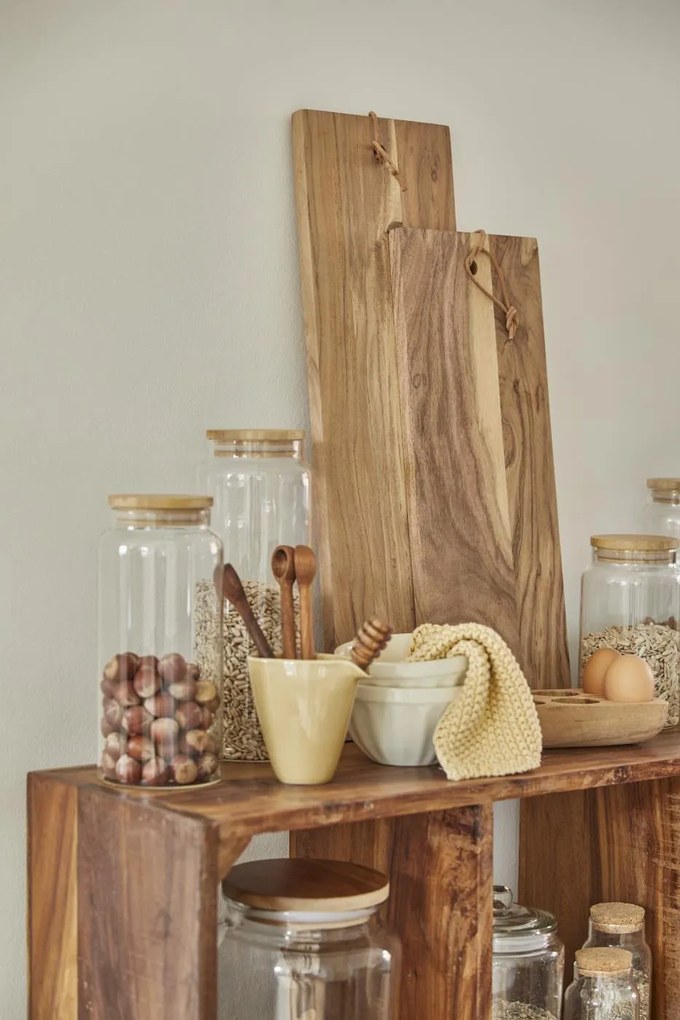 Drevená doska s koženou šnúrkou OILED ACACIA WOOD