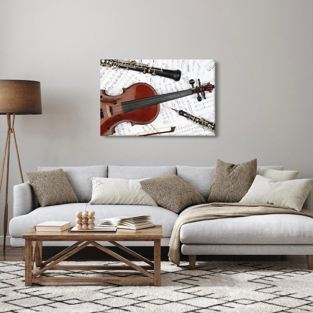 Obraz - Hudobné nástroje (90x60 cm)