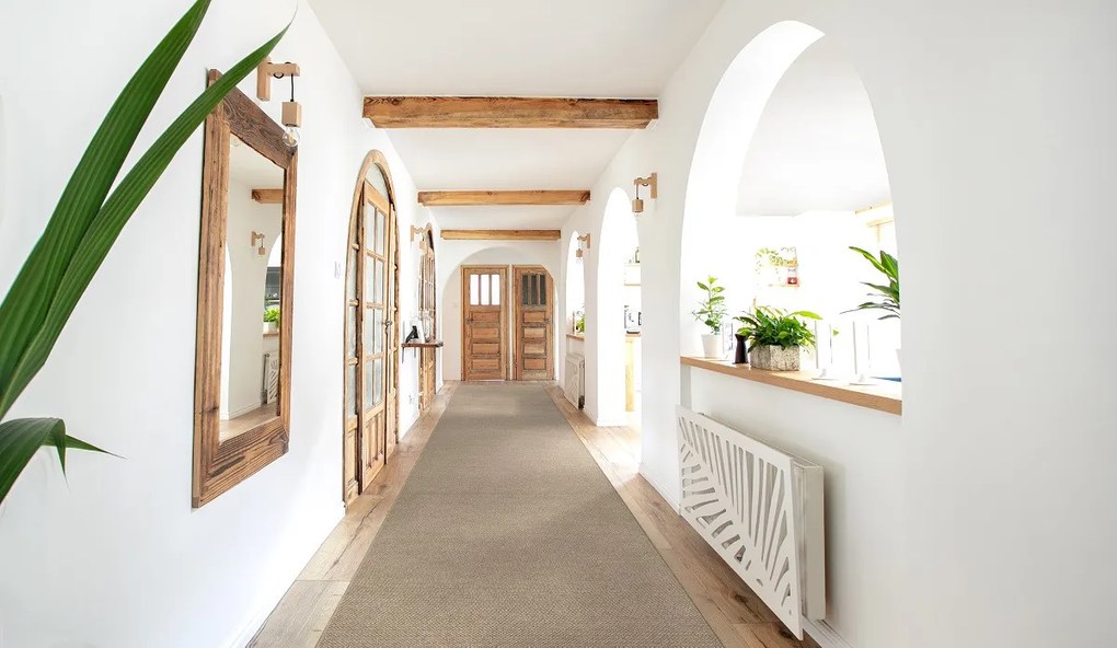 Timzo, Behúň na mieru Nature terra, šíre 40 cm, oranžová, chodba / predsieň