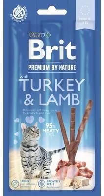 Maškrty pre mačky Brit Premium by Nature Turkey&Lamb 3 ks