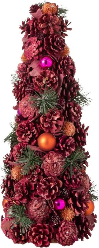 Ružový vianočný stromček so šiškami Pinecone – 21*21*50 cm