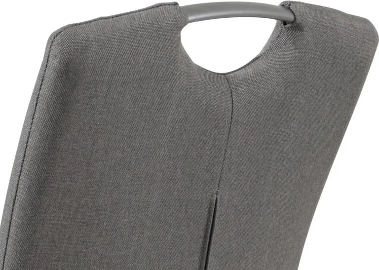 Jedálenská stolička Amber, šedá látka / ekokoža