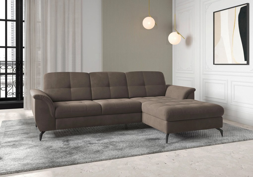 XXXLutz ROHOVÁ SEDAČKA, textil, tmavohnedá Sit & More - Sedačky - 000144013337