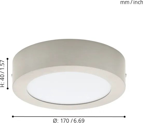 Eglo 78213 - LED Stropné svietidlo FUEVA LED/10,9W/230V