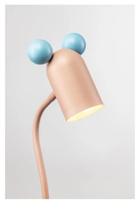Svetlomodro-ružová stolová lampa s kovovým tienidlom (výška 50 cm) Mouse – GTV