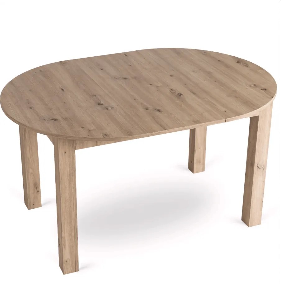 Sada stola HARRY 102-142 cm Artisan Oak a 4 stoličiek FREDY sivých farieb