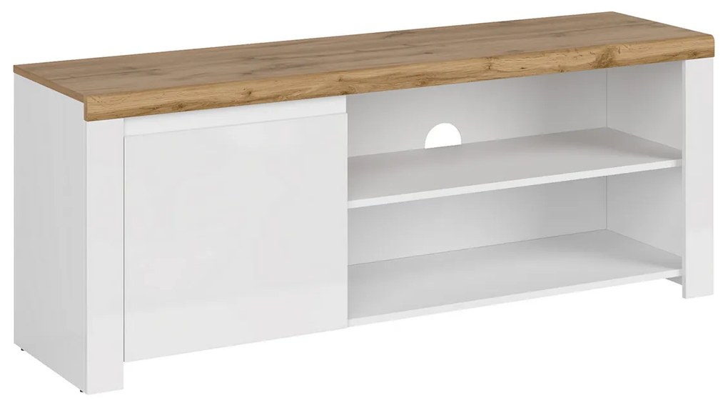 Stojan na televízor VILGO 1D160, lesklá biela