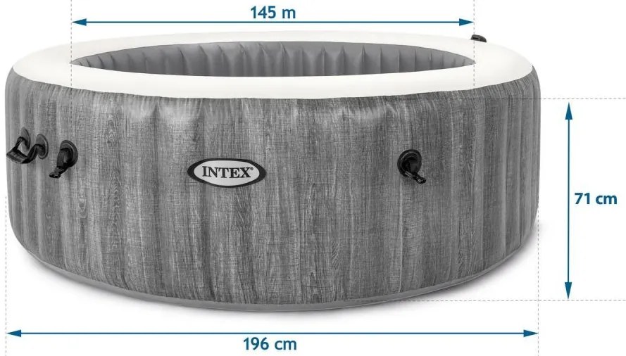 Nafukovacie jacuzzi s hydromasážou a Wi-Fi ovládaním 4 osoby