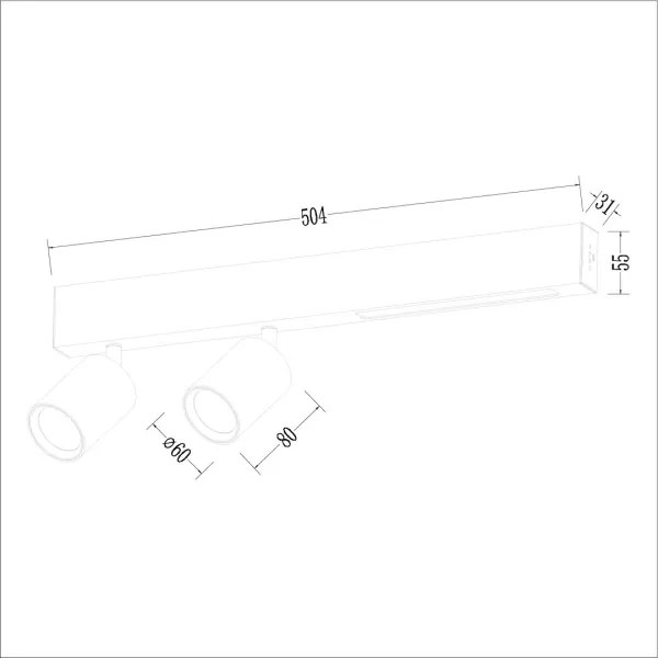 LED Bodové svietidlo MAGNET LED/5W/230V + 2xGU10/60W 3000/4000K biela