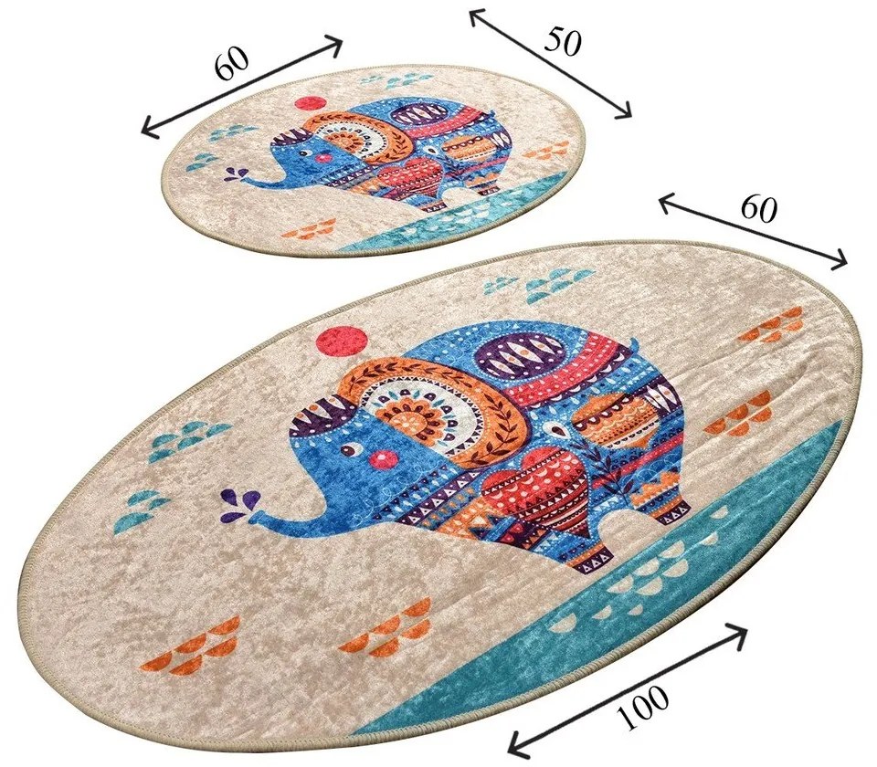 Kúpeľňové predložky v súprave 2 ks 60x100 cm Etnic – Foutastic