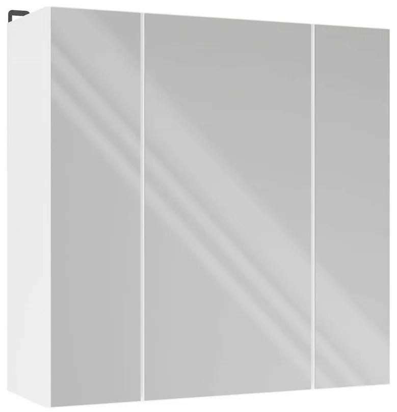 Závesná kúpeľňová skrinka so zrkadlom POLA 3L biela