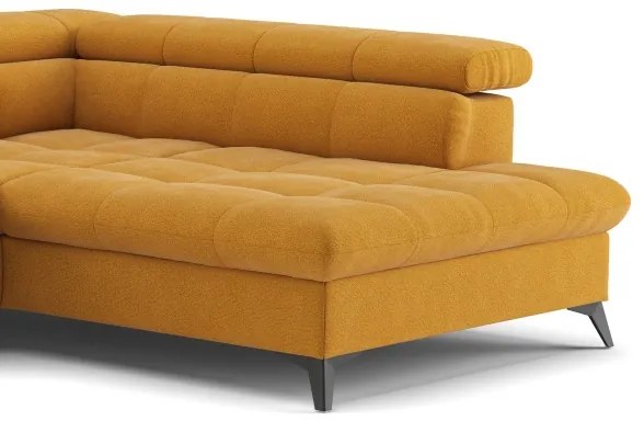 Rozkladacia rohová sedacia súprava L MARANO pravá oranžová