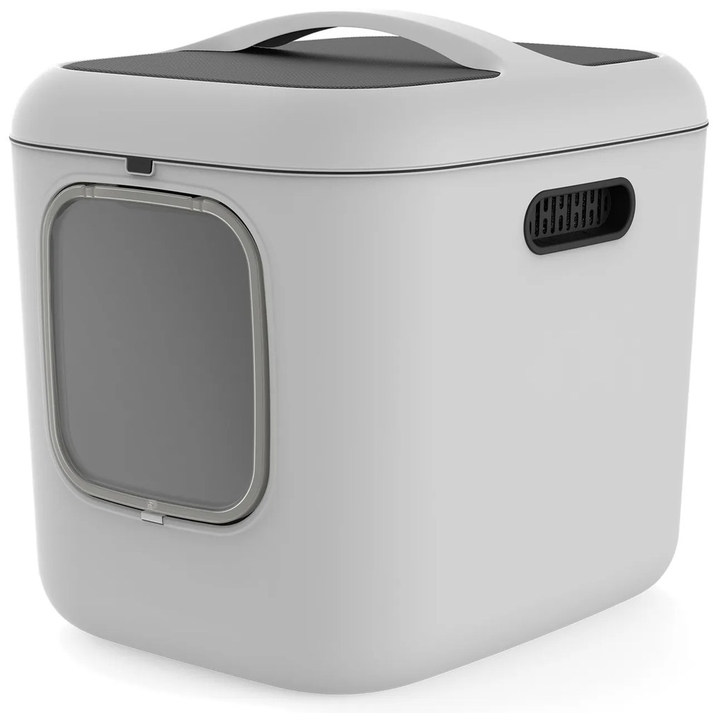 Rotho 2. akosť - Mačacia toaleta, krytý záchod pre mačky CAT XXL - biela