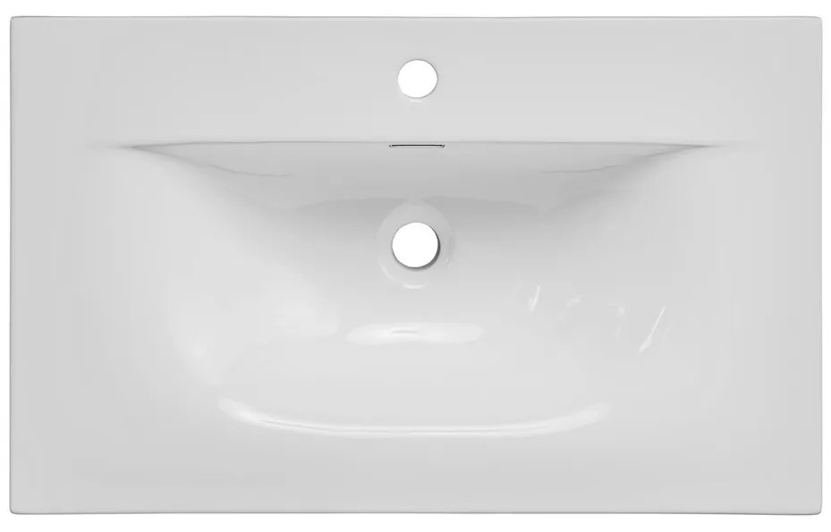 Keramické zápustné umývadlo Sky 91 cm biele