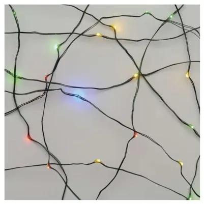 Vánoční LED řetěz Nanos zelený s časovačem 7,5 m barevné světlo