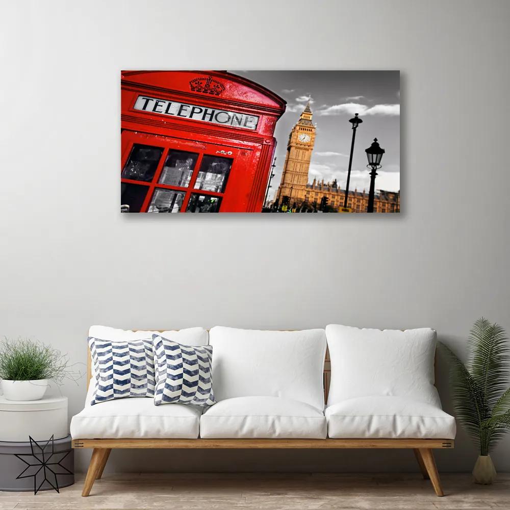 Obraz Canvas Telefónne budka londýn 120x60 cm